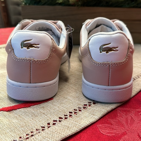 Lacoste Blush Pink Sneakers Sz 7.5 - Picture 8 of 10